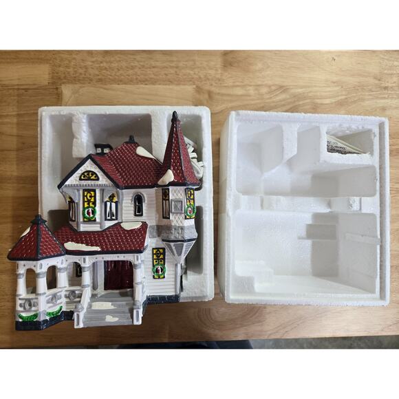 Department 56 Original Snow Village-Queen Anne Victorian #51578, Retired - Picture 5 of 6